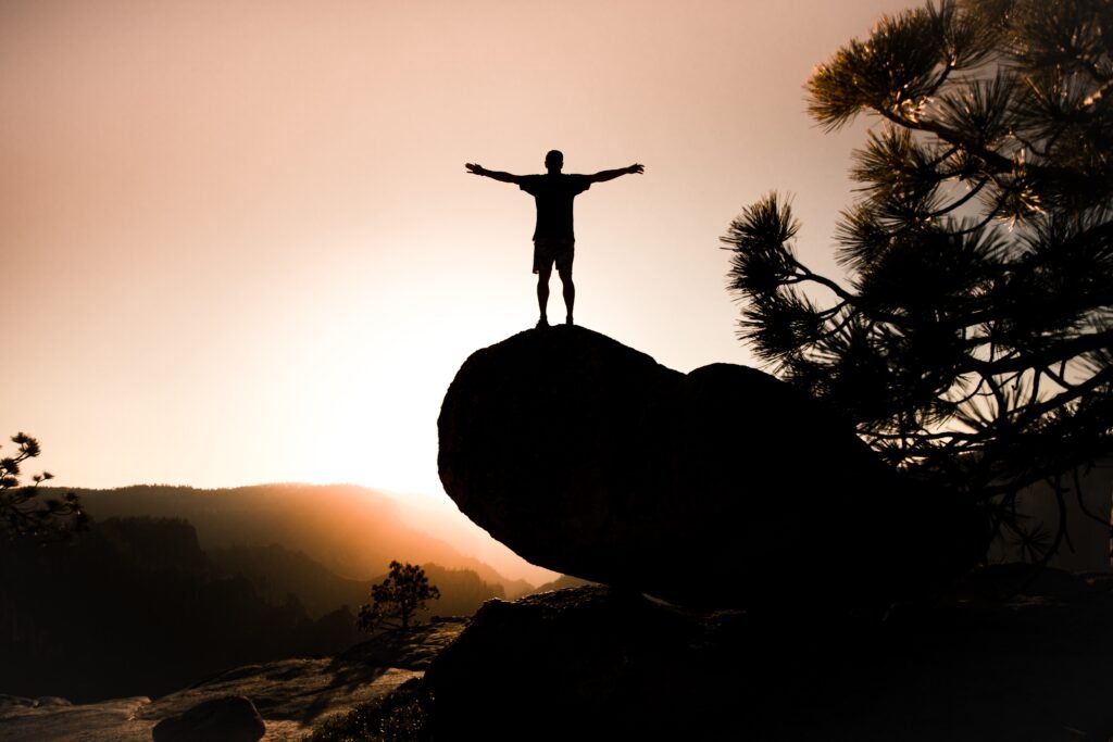 A man embracing the universe